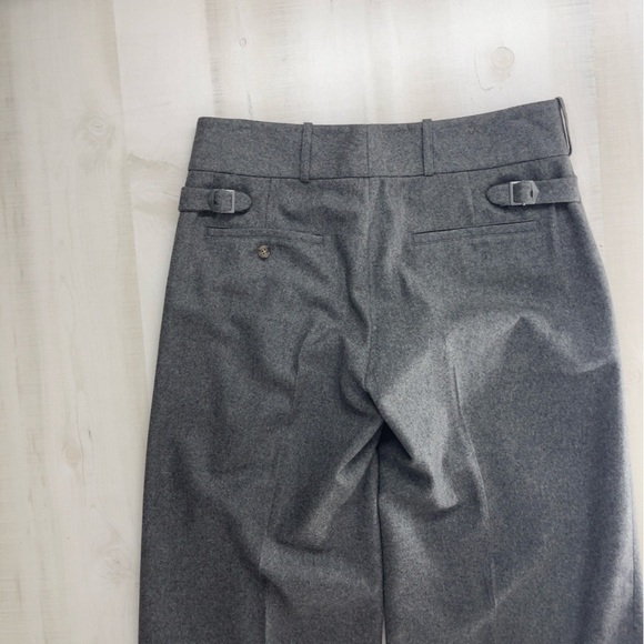 RALPH LAUREN wool cashmere rabbit hair gray slacks pants wide leg high end 4 - Picture 6 of 9